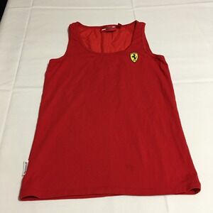 Scuderia Ferrari Tank Top Small Red Mesh Back Logo